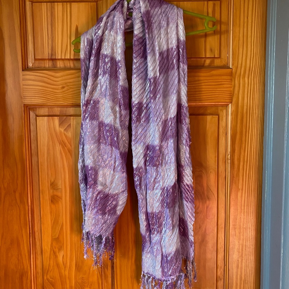 Purple/Silver Shimmery Scarf
